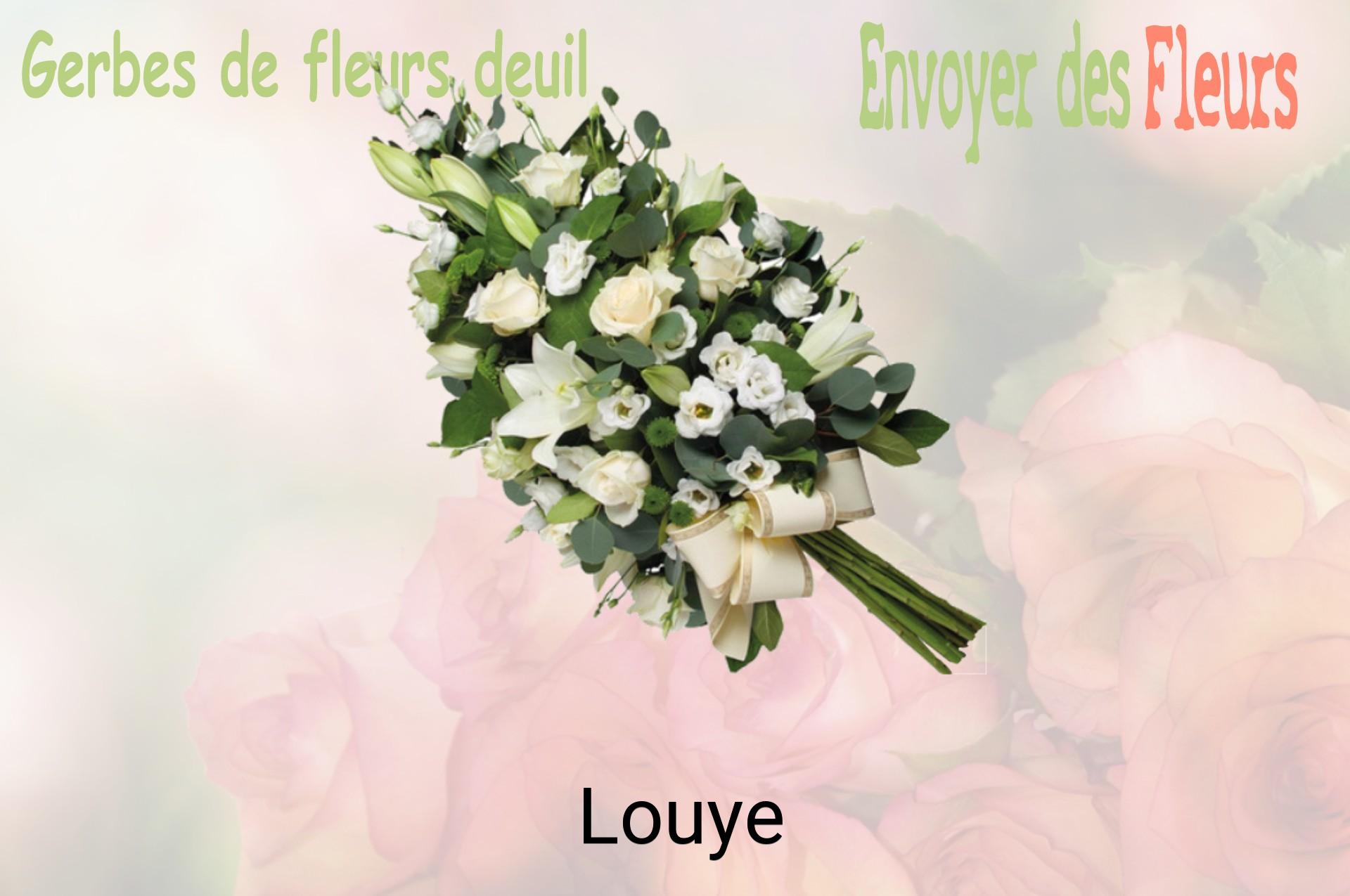 Gerbe de fleurs de deuil livrée à Louye